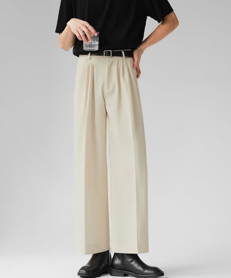 LOOSE DRAPE TUCK PANTS /3color