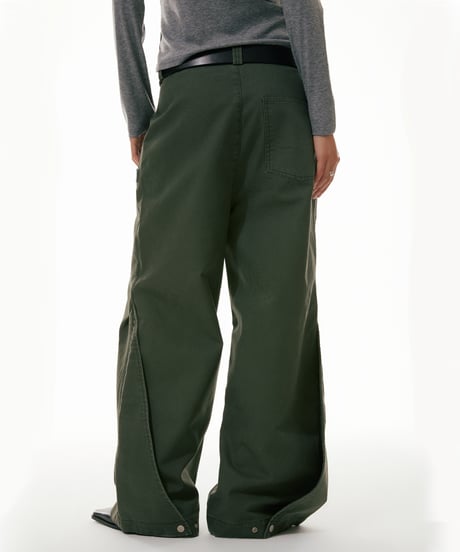 WIDE STRAIGHT WORK PANTS /2color