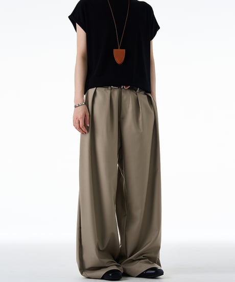LAXPLEAT WIDE PANTS /2color
