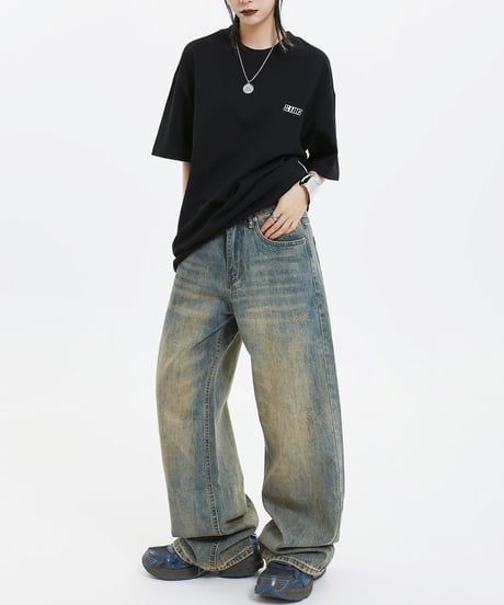 OLD WASH WIDE LEG DENIM
