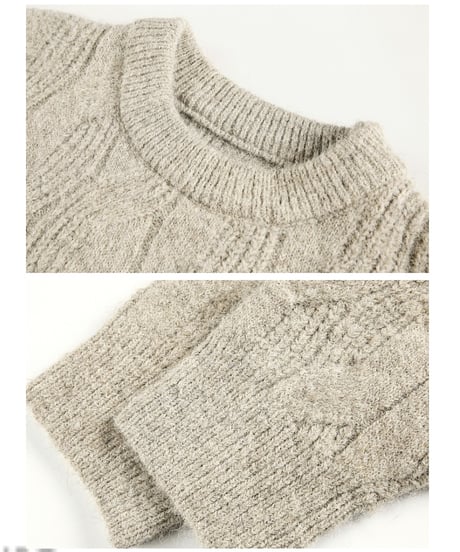 WOOLMIX TEXTURE KNIT /4color
