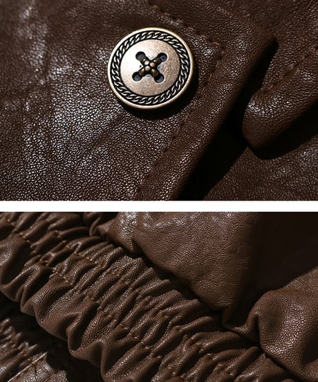 FAUX LEATHER RIDERS JACKET /2color