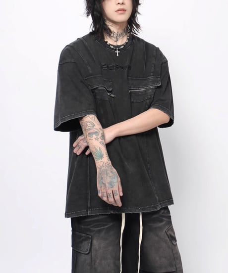 GRUNGE UTILITY TEE /2color