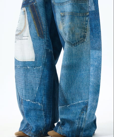 SCRAPEDGE WIDE JEANS