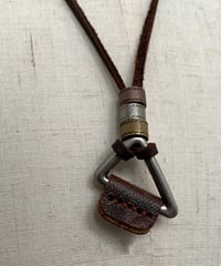 LEATHER NECKLACE-TRIANGLE
