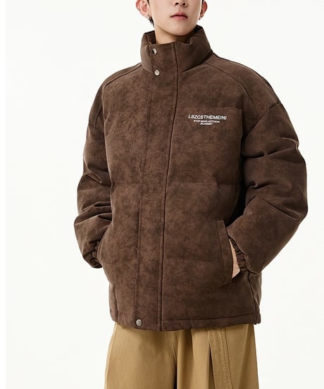 MATTE FAUX LEATHER PAD JACKET /6color