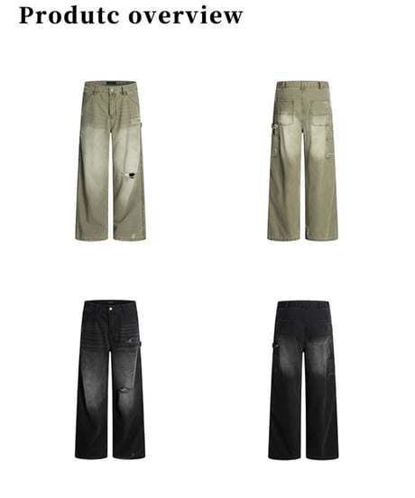 GRUNGEWASH DAMAGE DENIM /2color