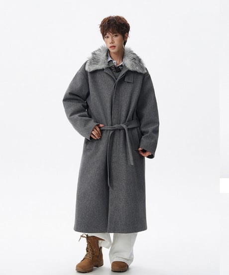 LUXFUR WOOL COAT /3color
