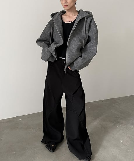 TECH MELTON HOODIE JACKET /2color