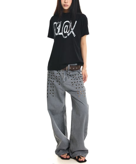 EYELETSTORM LOOSE DENIM
