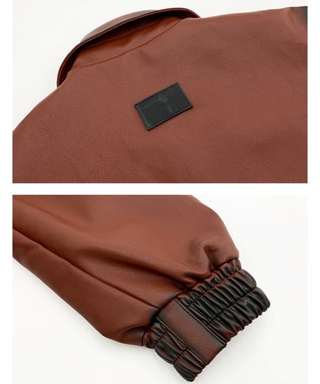 FADETRACK FAUX LEATHER JACKET /2color