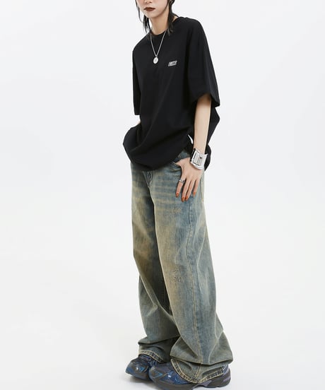 OLD WASH WIDE LEG DENIM