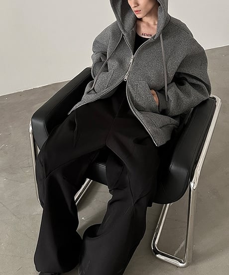 TECH MELTON HOODIE JACKET /2color