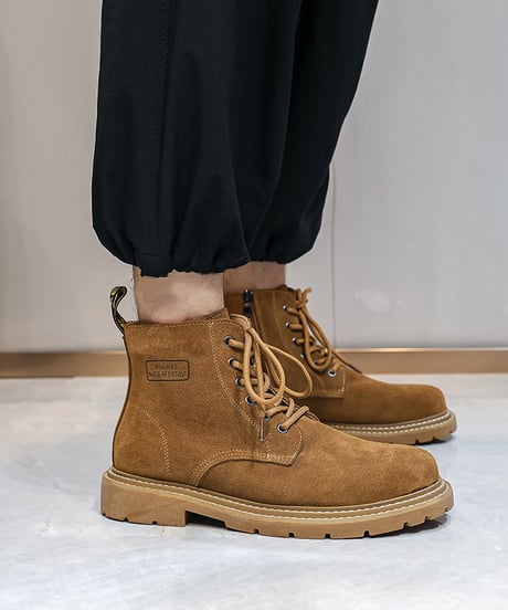SIDE-ZIP HIGHTOP LEATHER BOOTS