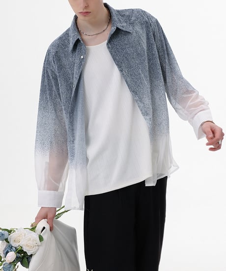 【予約販売】MISTFADE DENIM SHEER SHIRT