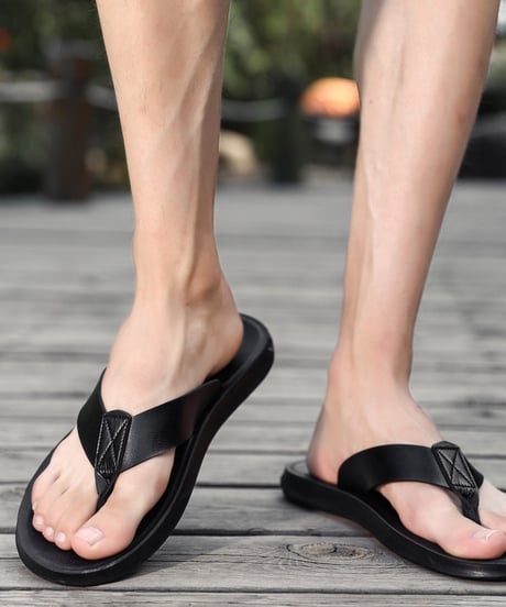 FAUX LEATHER BEACH SANDALS /7color