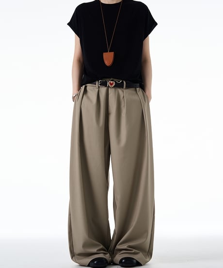 LAXPLEAT WIDE PANTS /2color