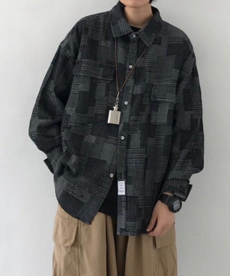 ETHNIC STYLE DENIM SHIRT /2color