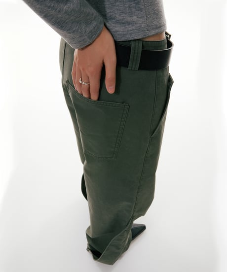 WIDE STRAIGHT WORK PANTS /2color