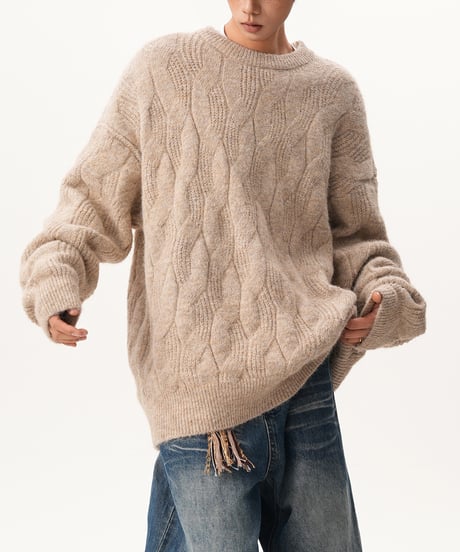 WOOLMIX TEXTURE KNIT /4color