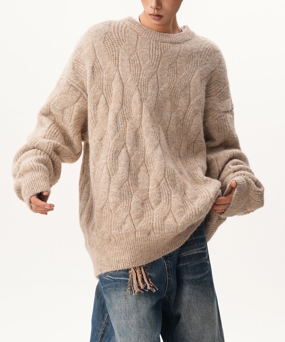 WOOLMIX TEXTURE KNIT /4color | Urban Edge