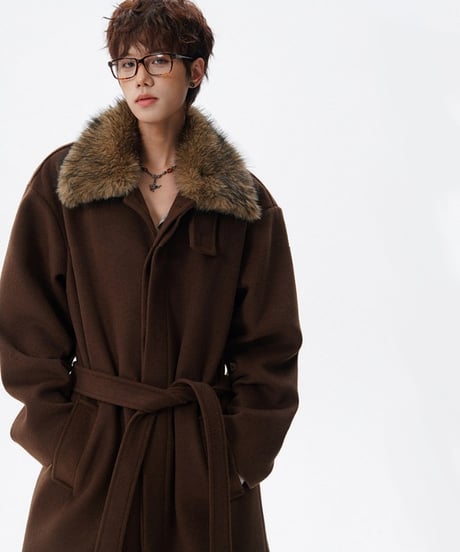 LUXFUR WOOL COAT /3color