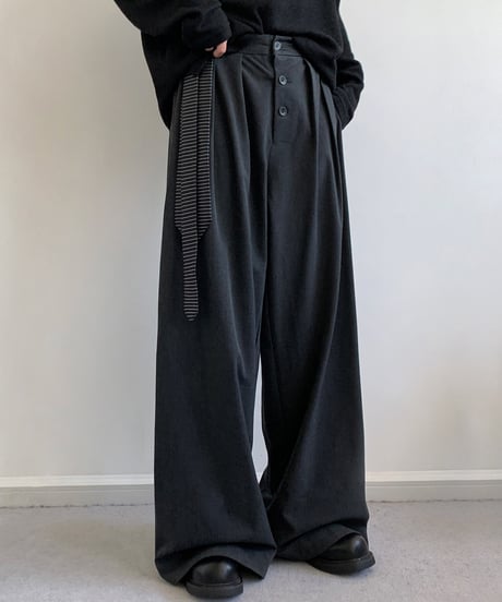 CLASSIC DRAPE PLEATS PANTS /2color