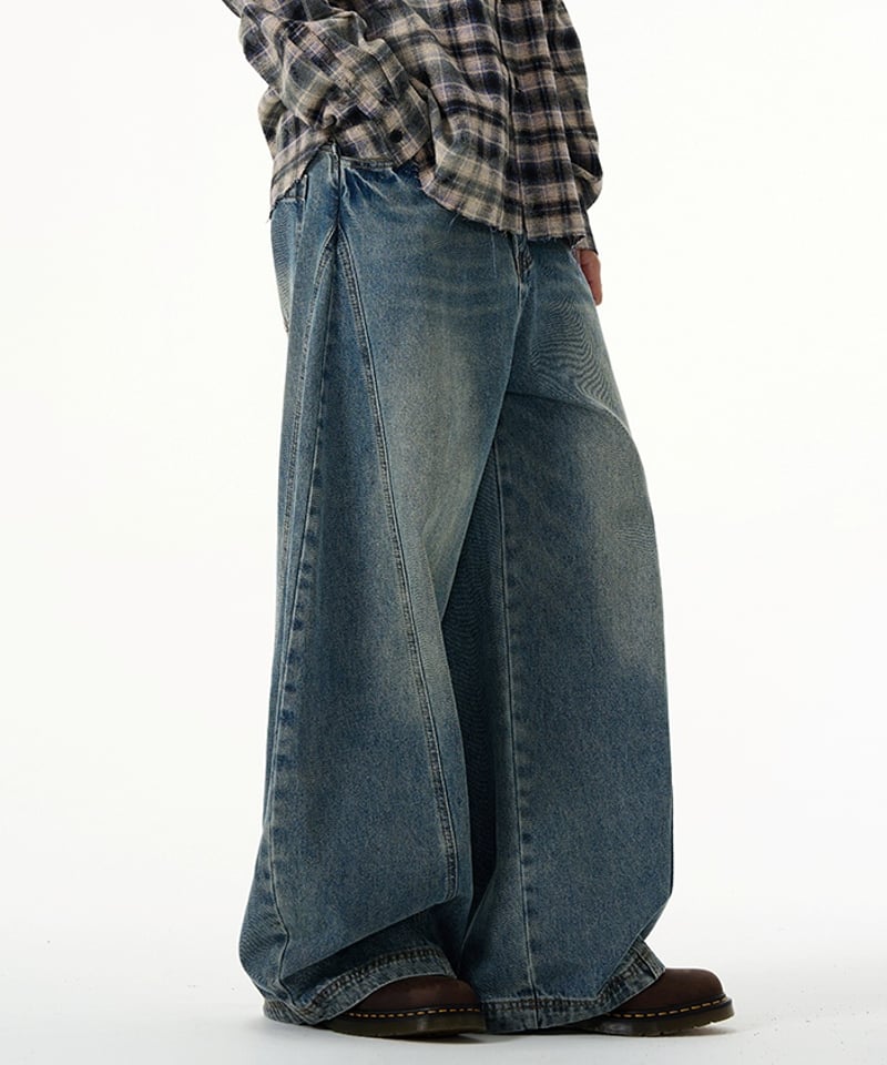 WASHED WIDE LEG JEANS(25SSMODEL) | Urban Edge