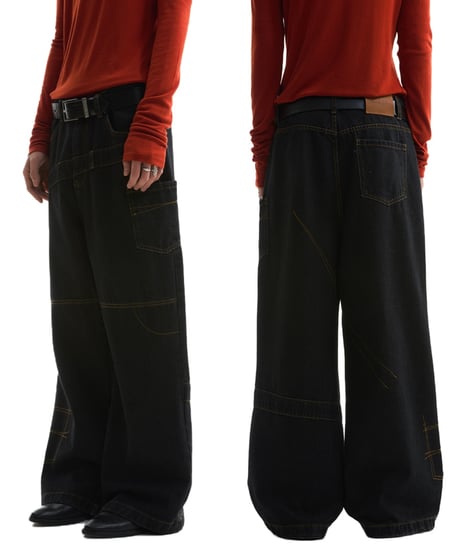 TWISTED STITCH WIDE DENIM
