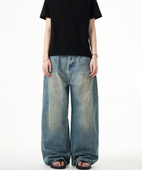 DIRTWASH WIDE LRG JEANS