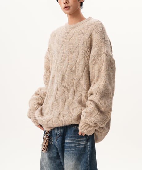 WOOLMIX TEXTURE KNIT /4color