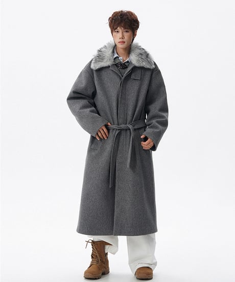 LUXFUR WOOL COAT /3color