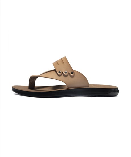FAUX LEATHER BEACH SANDALS /4color