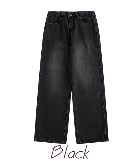 LOOSE STRAIGHT BASIC DENIM /4color