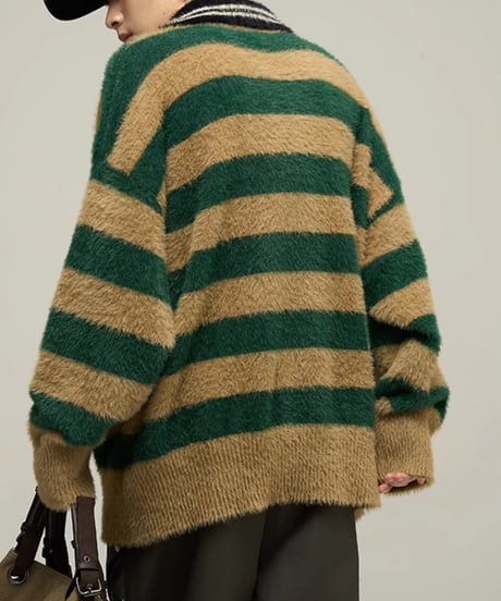 LOOSE BORDER SKIPPER KNIT /2color