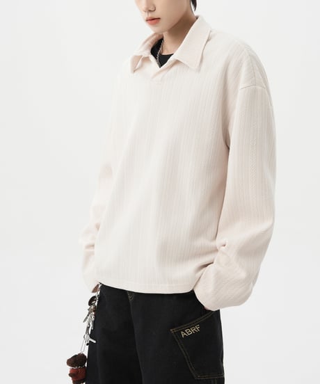 LOOSE TEXTURE POLO SHIRT /2color
