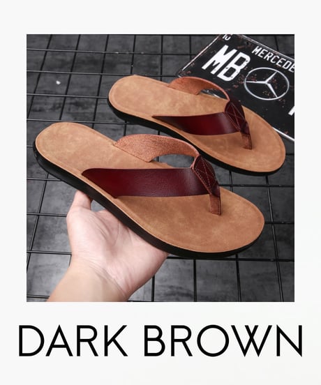 FAUX LEATHER BEACH SANDALS /7color