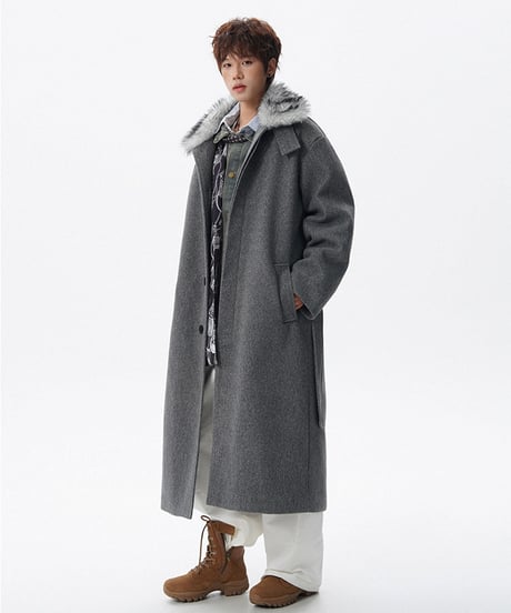 LUXFUR WOOL COAT /3color