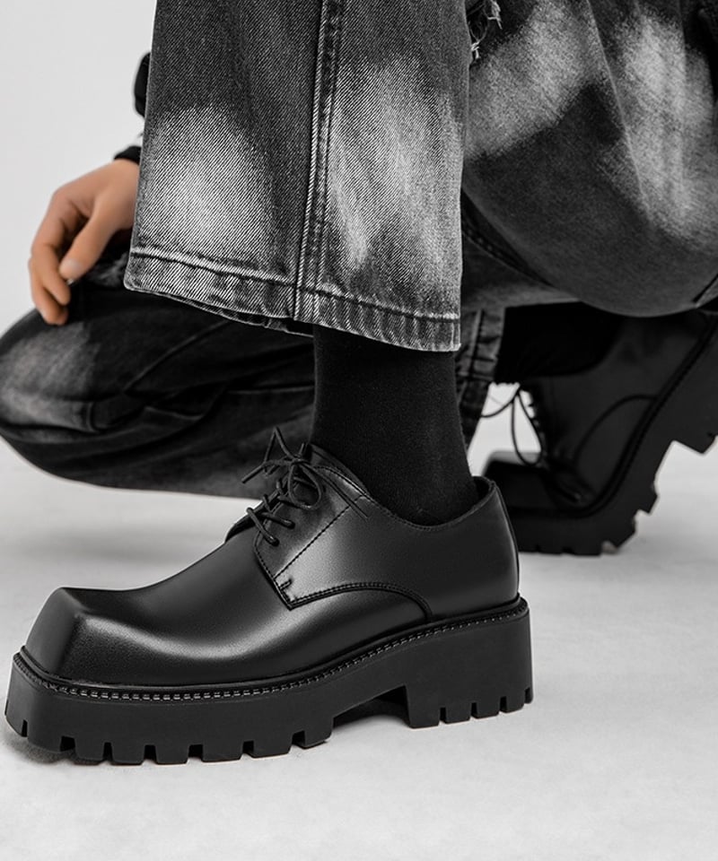 REAL LEATHER SQUARE HEAD DERBY | Urban Edge