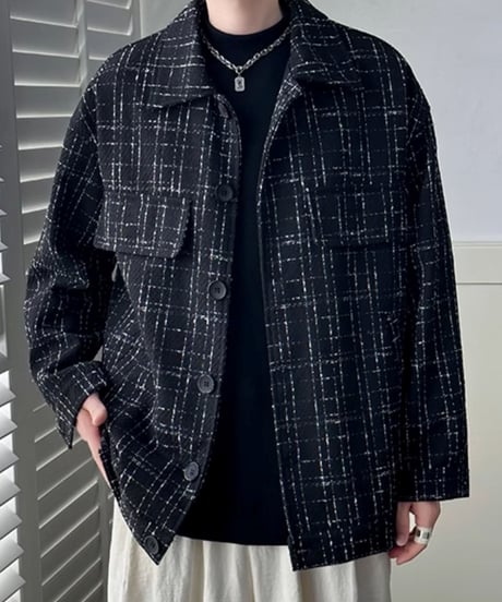 CHECKERED SPRING SHIRT JACKET /2color