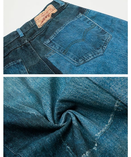 SCRAPEDGE WIDE JEANS
