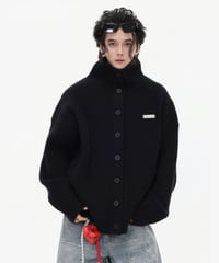CHUNKY KNIT TURTLE CARDIGAN /3color