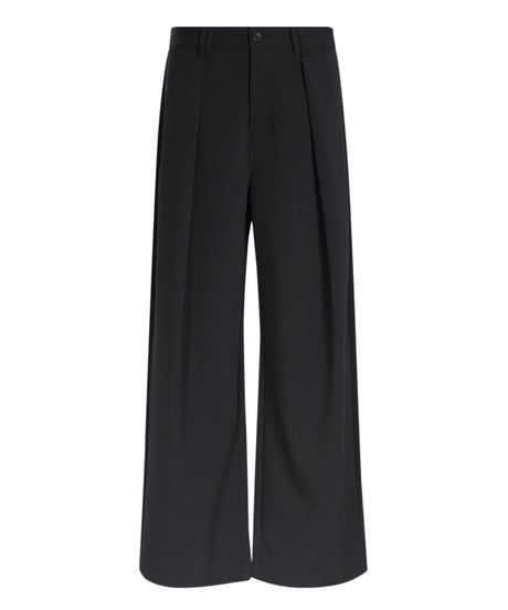 PLEATED WIDE STRAIGHT SLACKS