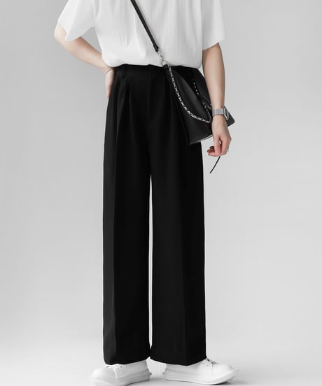LOOSE DRAPE TUCK PANTS /3color