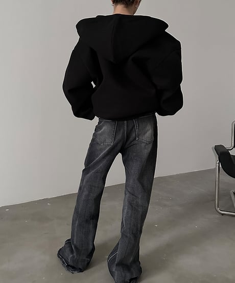 TECH MELTON HOODIE JACKET /2color
