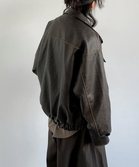 VINTAGE FAKE LEATHER RIDERS /2color