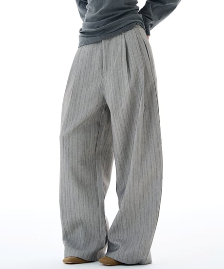 GRANDEUR STRIPE WIDE PANTS