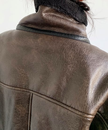 VINTAGE PILOT LEATHER JACKET /2color