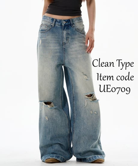 BROKENEDGE BAGGY DENIM（Dirty）