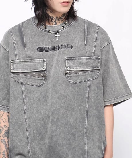 GRUNGE UTILITY TEE /2color